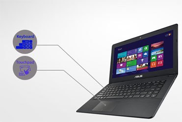 Máy tính xách tay Asus X552LAV với bàn phím hiện đại